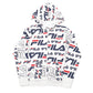 Mens White Fila Hoodie Full Zip Jumper
