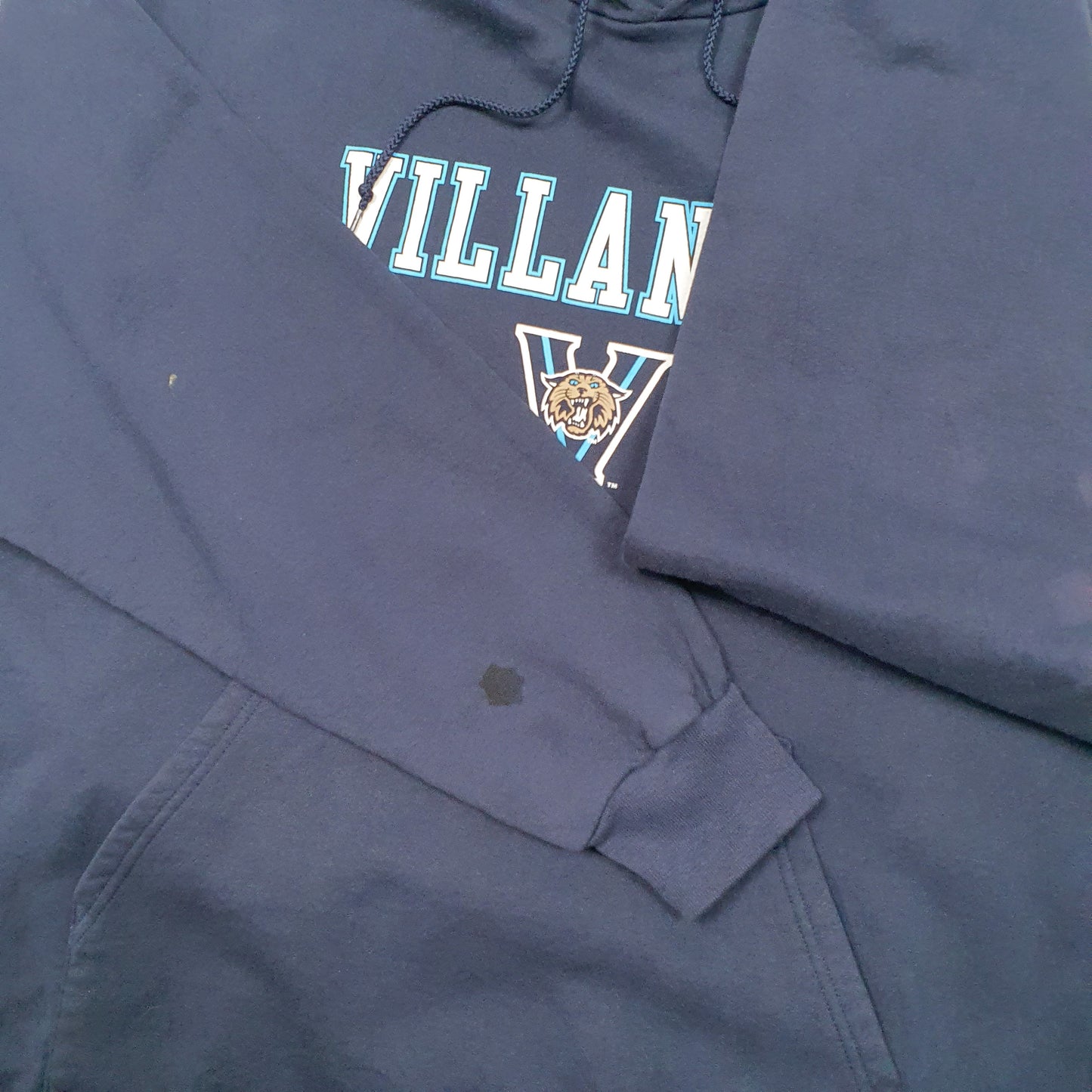 Mens Navy Champion Villanova Wildcats Basketball Hoodie Jumper