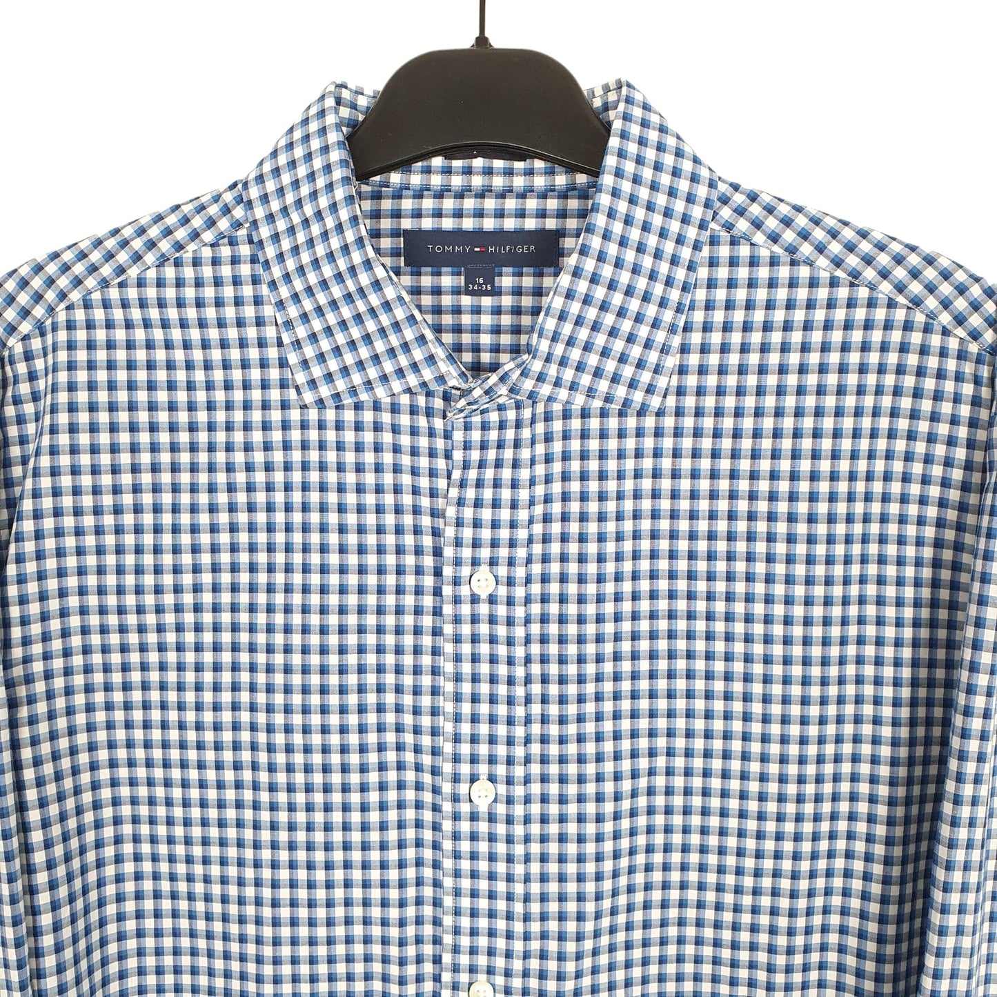 Tommy Hilfiger Long Sleeve Slim Fit Check Shirt Blue