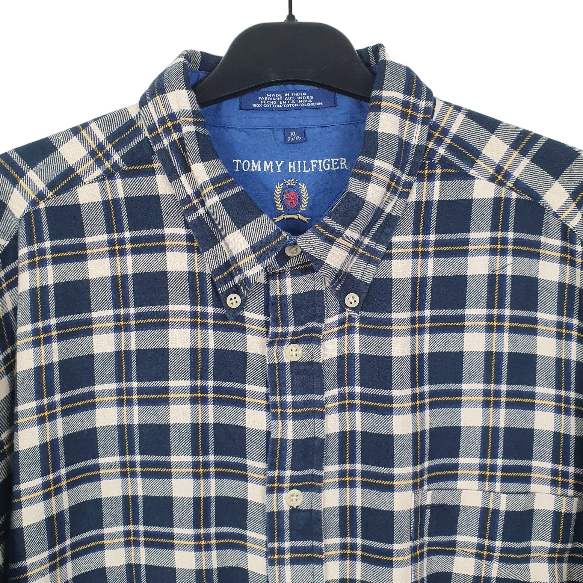 Tommy Hilfiger Long Sleeve Regular Fit Check Shirt Blue