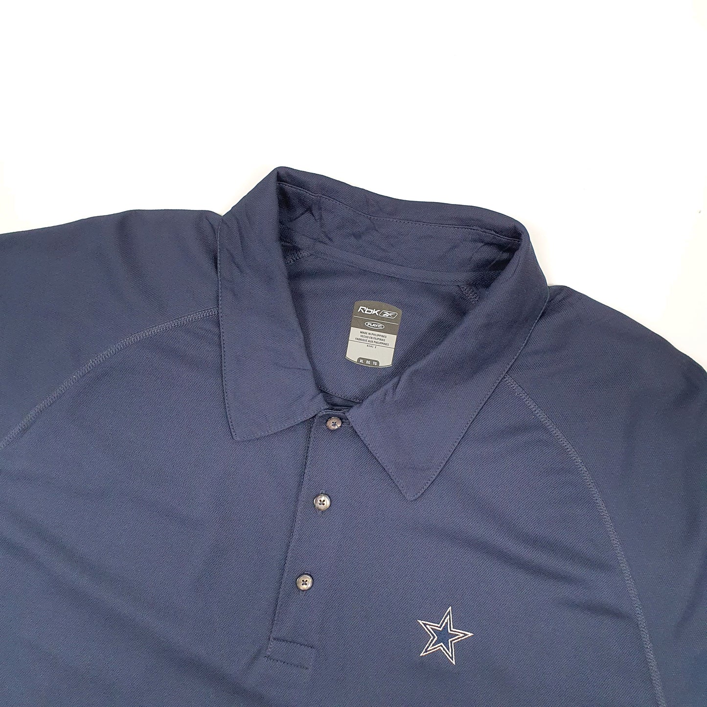 Reebok Performance Dry Short Sleeve Polyester Polo Shirt Navy