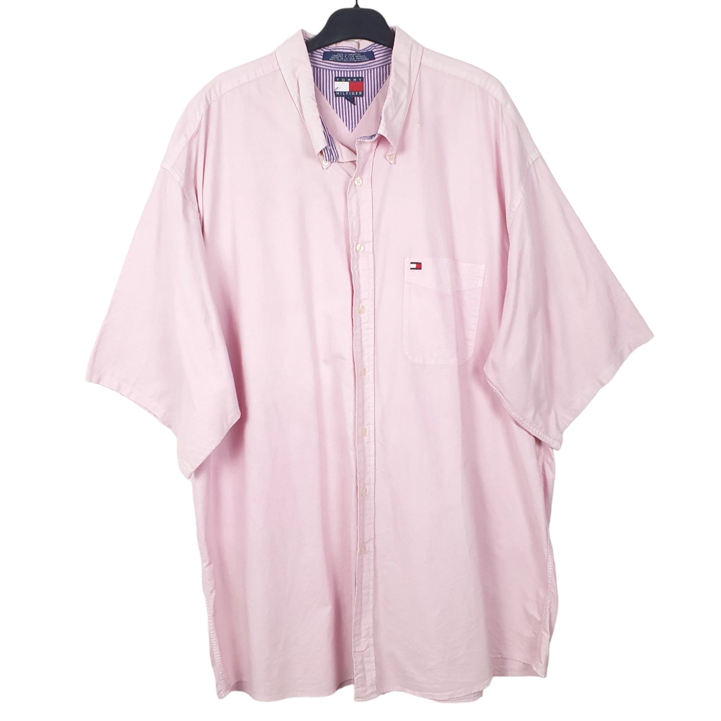 Mens Pink Tommy Hilfiger Tall Short Sleeve Shirt