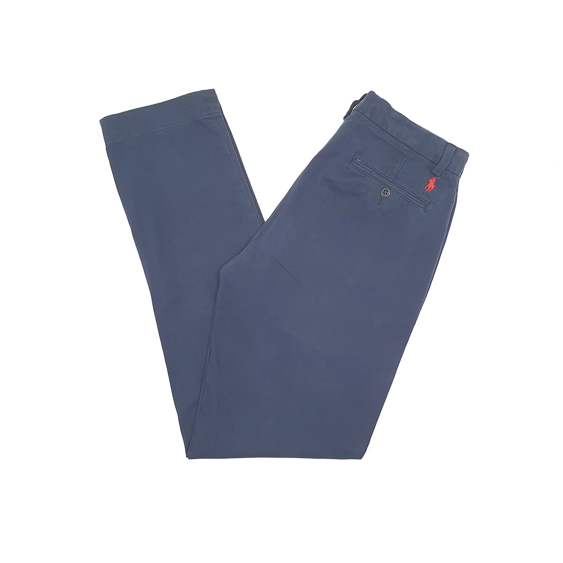 Mens Navy Polo Ralph Lauren Custom Fit Pant Slim Chino Trousers