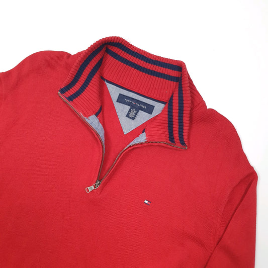 Tommy Hilfiger Quarter Zip XL Red