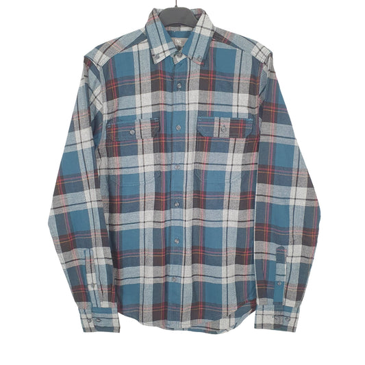 TNL Flannel Shacket Long Sleeve Regular Fit Check Shirt Turquoise