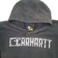 Mens Black Carhartt Spellout Hoodie Jumper