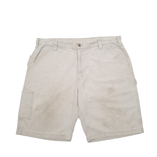 Mens Cream Carhartt  Cargo Shorts