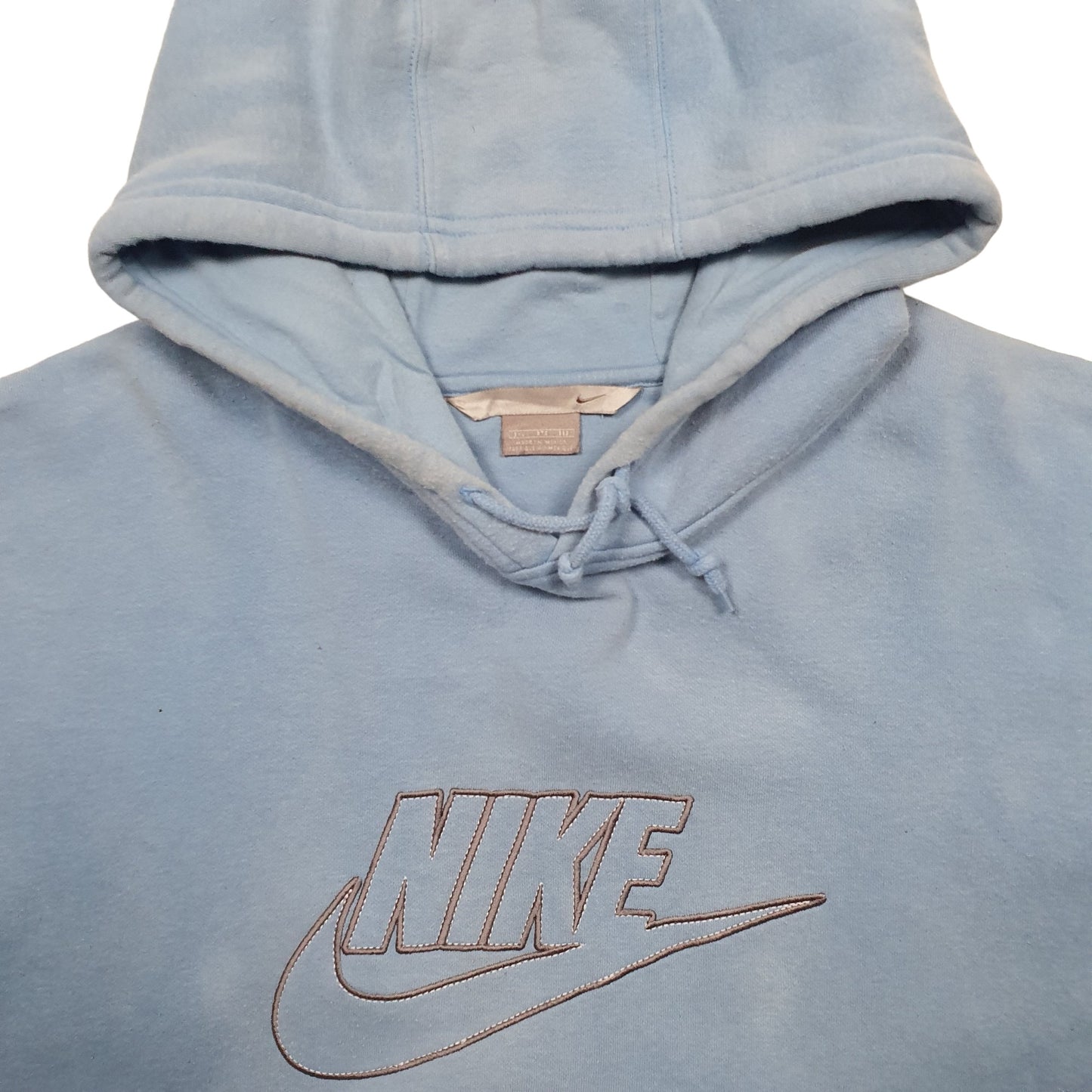 Mens Blue Nike Spellout Hoodie Jumper