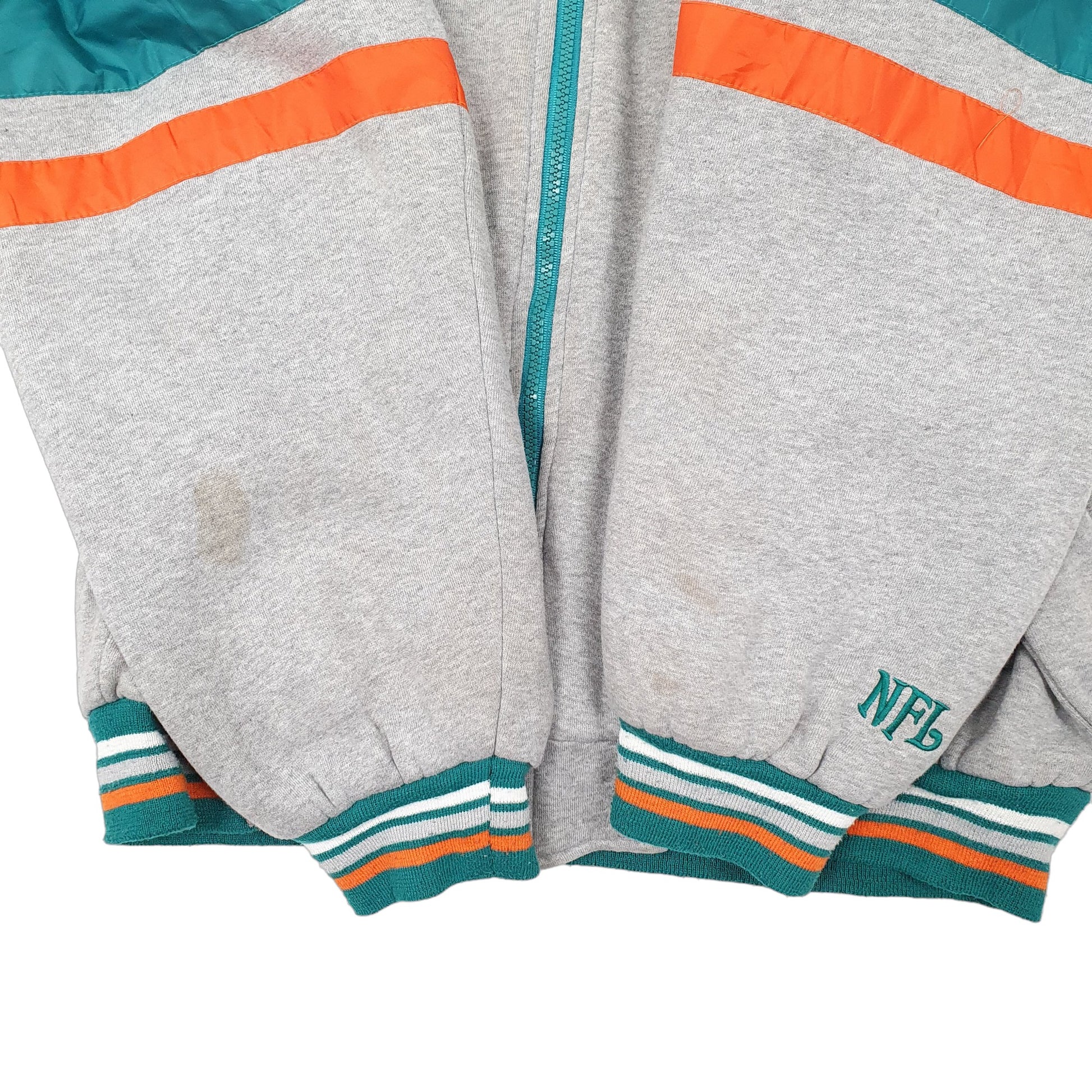 Mens Grey NFL Miami Dolphins USA Football  Coat