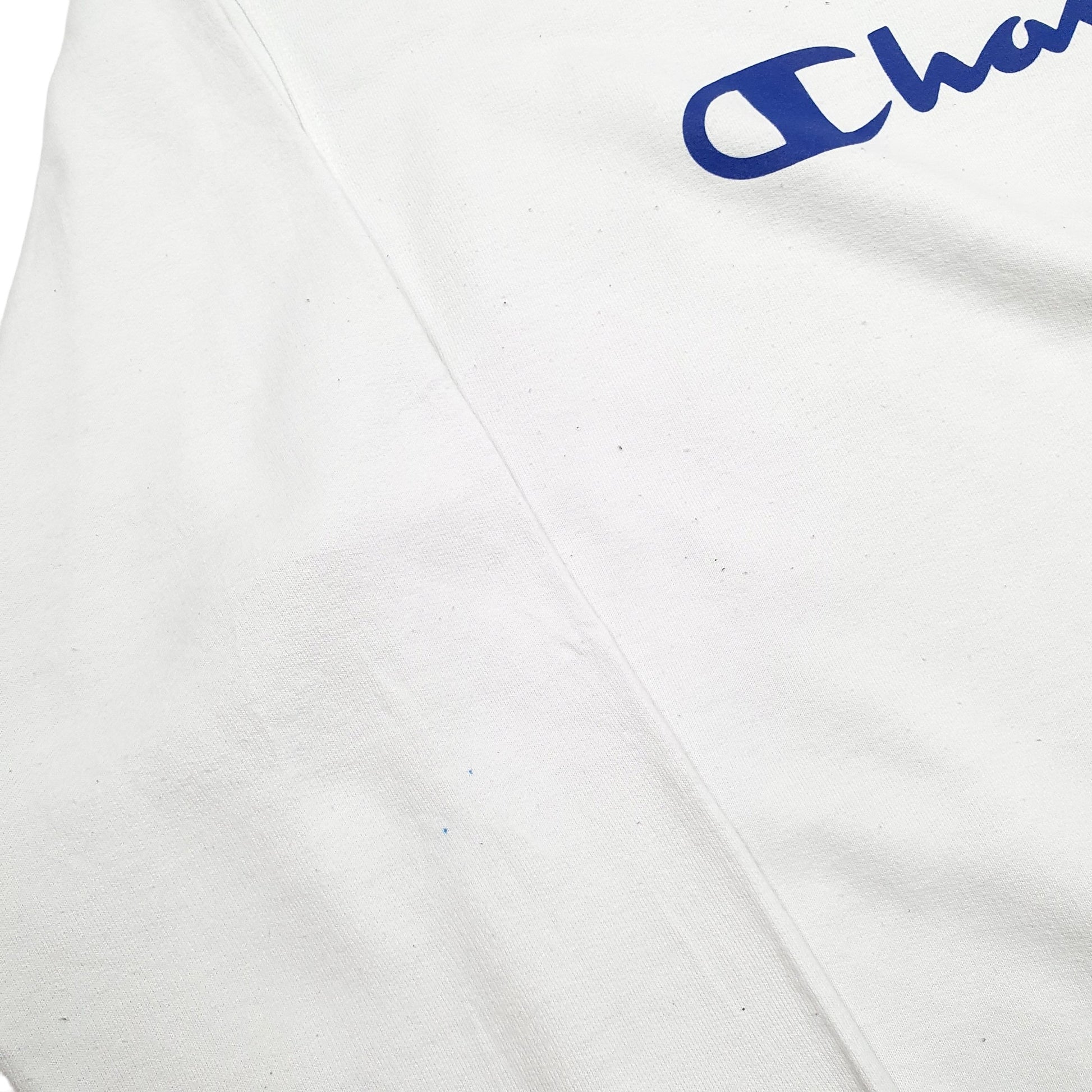 Mens White Champion Spellout Crewneck Jumper