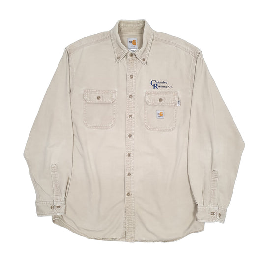 Mens Beige Carhartt FR Shacket Long Sleeve Shirt