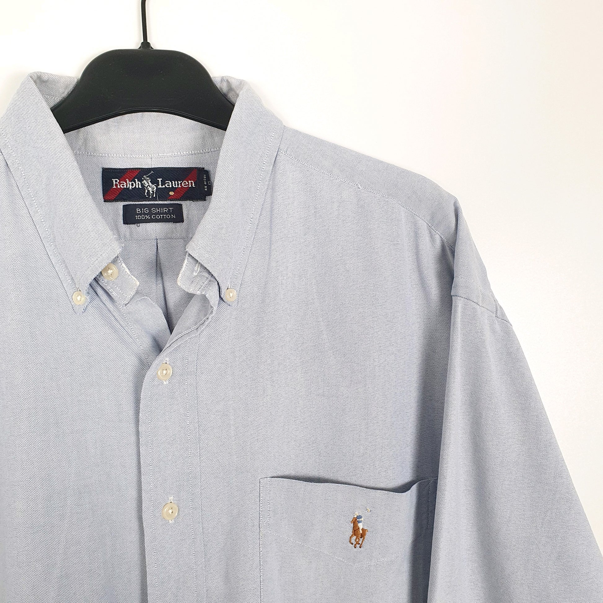 Ralph Lauren Long Sleeve Big Shirt Fit Shirt Blue