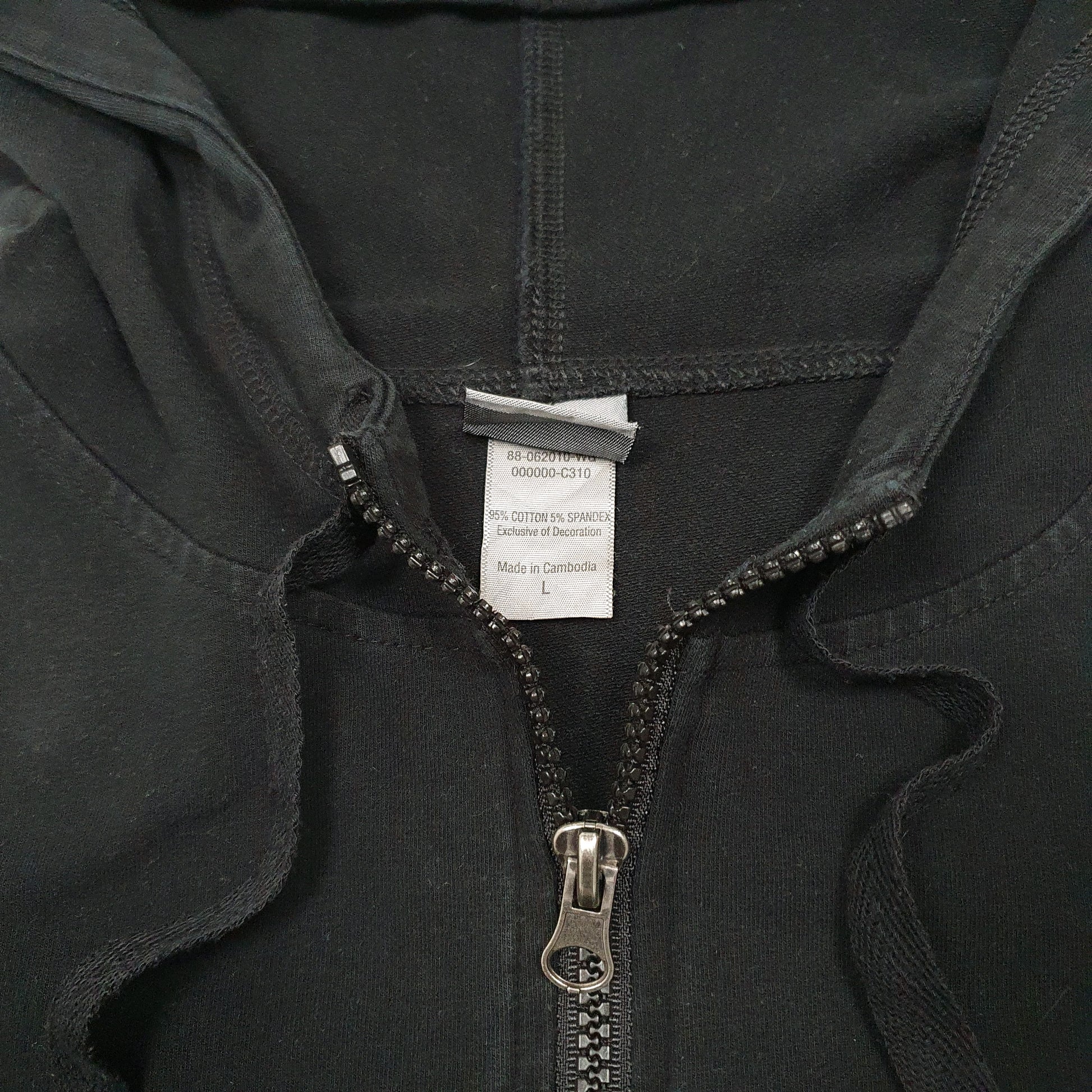 Womens Black Champion Hoodie Full Zip Jumper