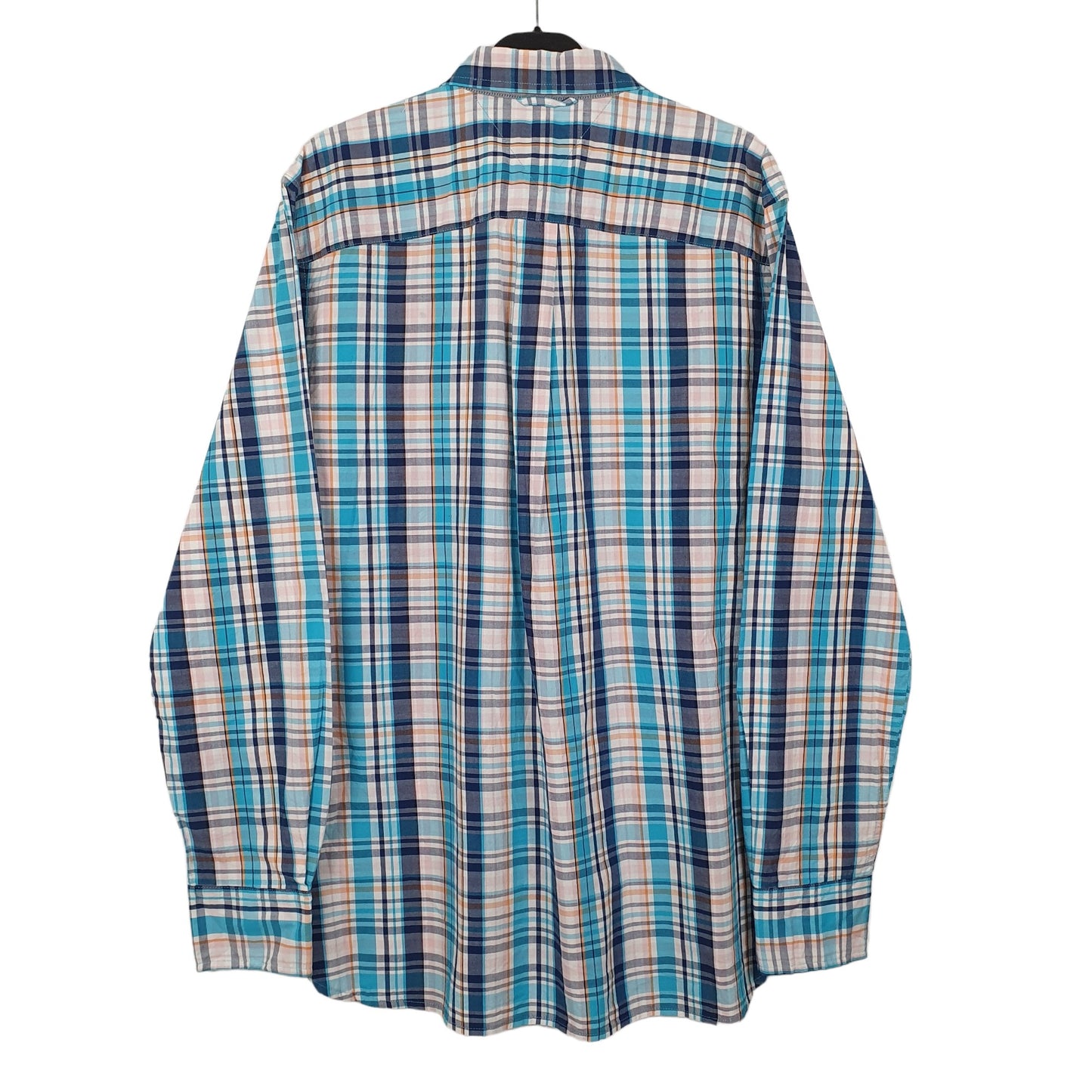 Tommy Hilfiger Long Sleeve Custom Fit Check Shirt Blue