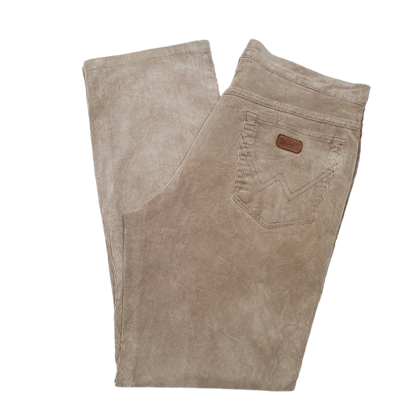 Mens Beige Wrangler Texas Stretch Corduroy Trousers