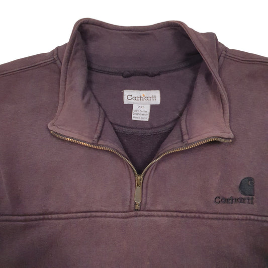 Mens Black Carhartt Quarter Zip Full Zip Jumper