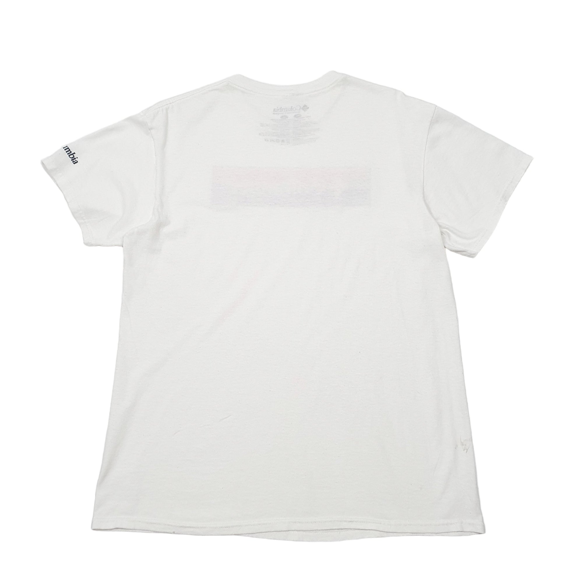 Mens White Columbia Sportswear  Short Sleeve T Shirt