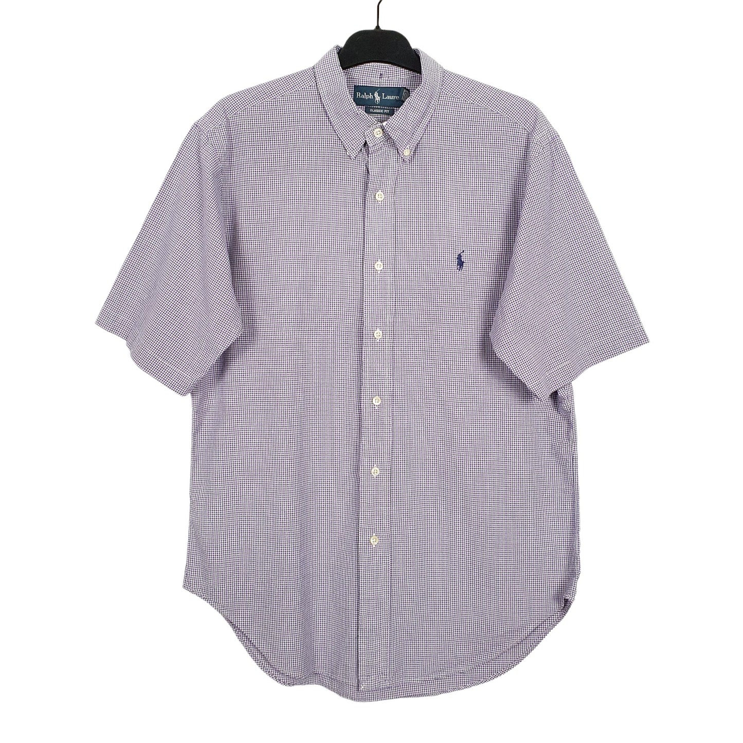 Ralph Lauren Short Sleeve Classic Fit Check Shirt Purple