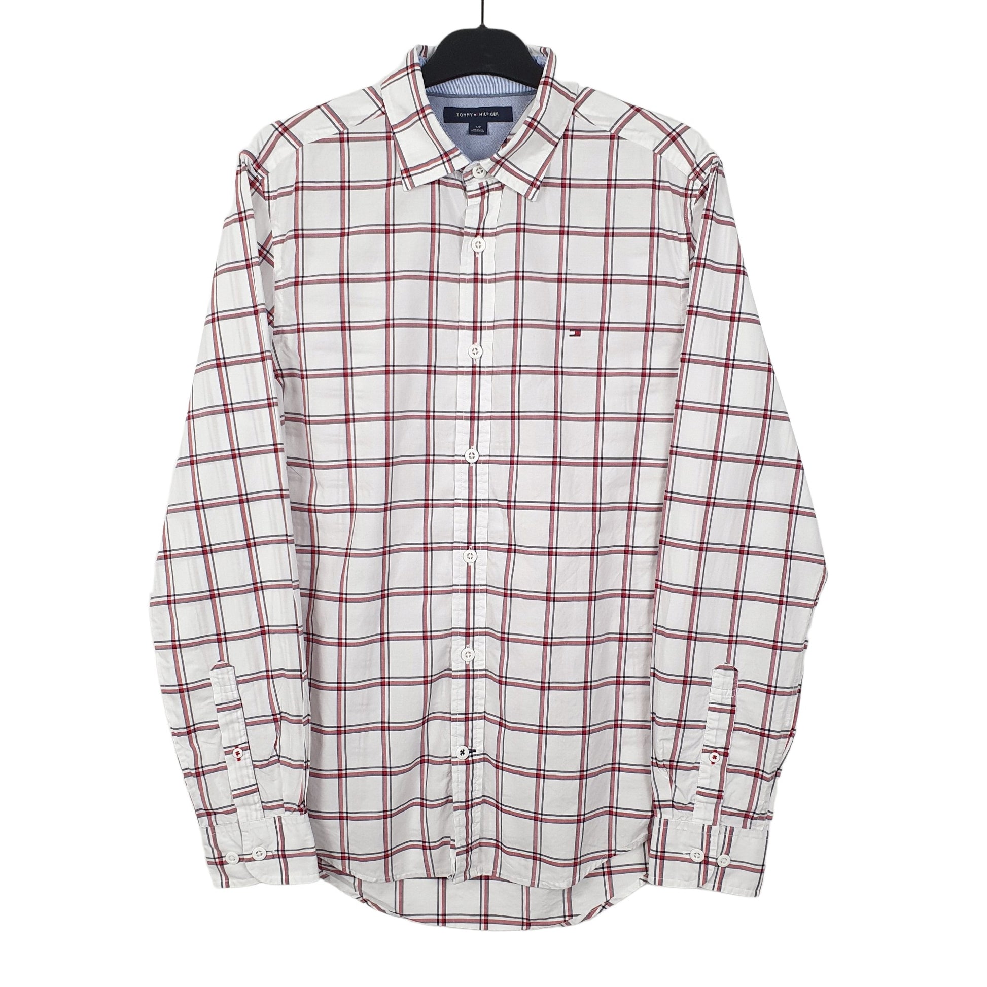 Tommy Hilfiger Long Sleeve Regular Fit Check Shirt White