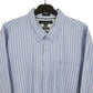 Tommy Hilfiger Long Sleeve Custom Fit Pinstripe Shirt Blue