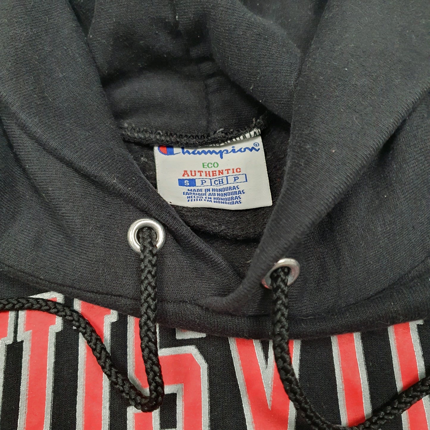 Mens Black Champion Louisville Cardinals American Football Hoodie Jumper