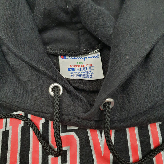 Mens Black Champion Louisville Cardinals American Football Hoodie Jumper