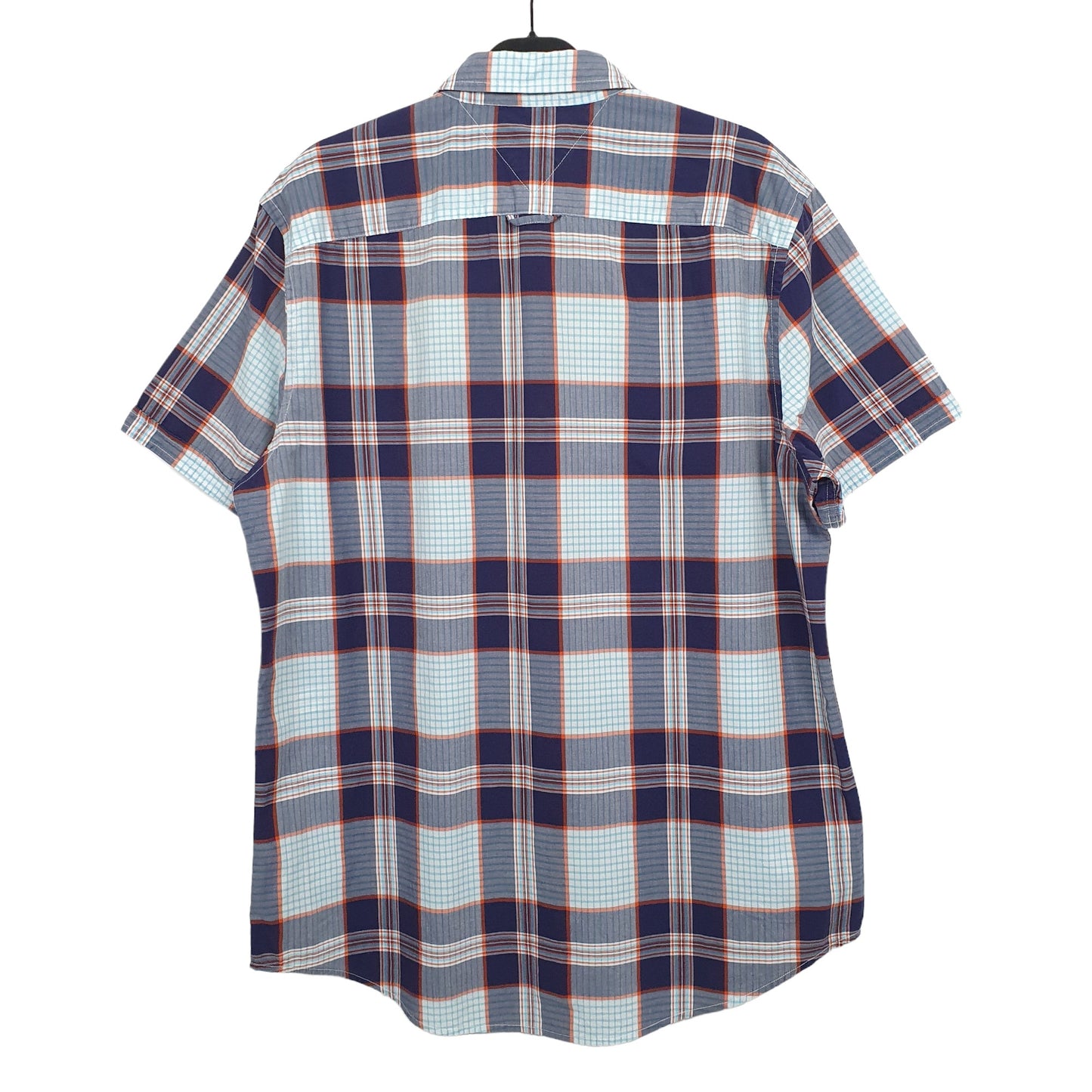 Tommy Hilfiger Short Sleeve Regular Fit Check Shirt Blue