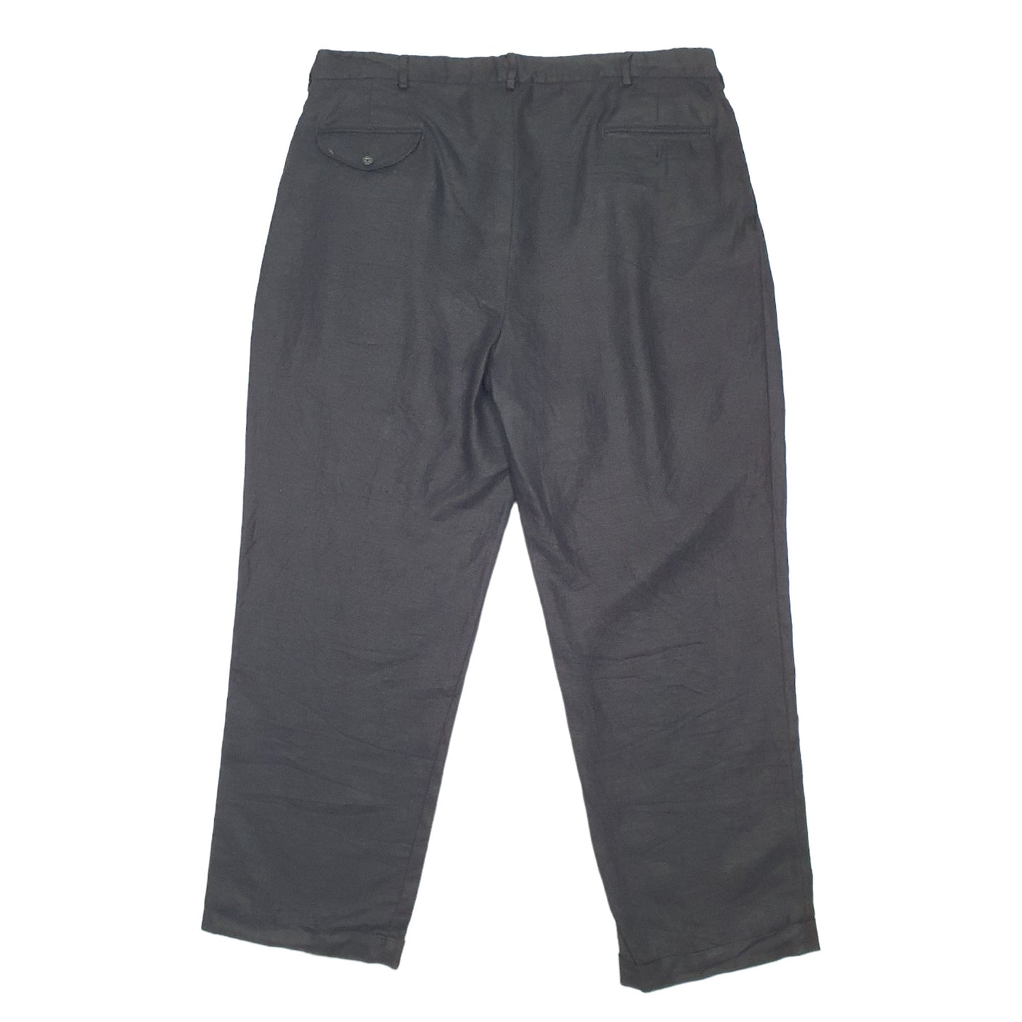 Mens Black Polo Ralph Lauren Linen Chino Trousers