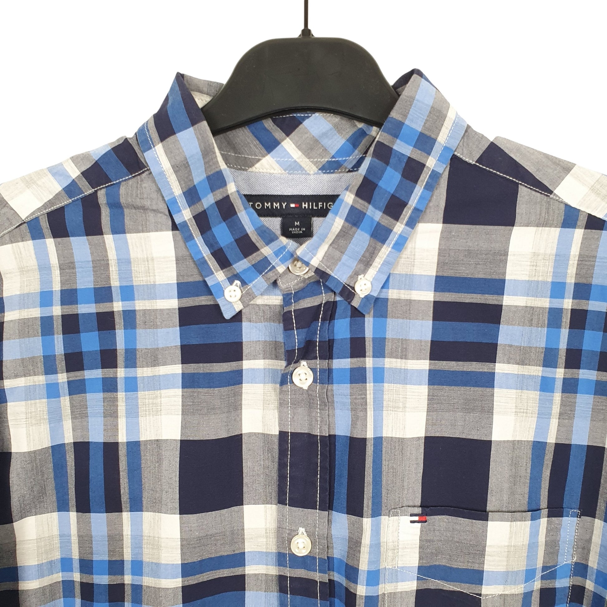 Tommy Hilfiger Long Sleeve Regular Fit Check Shirt Blue