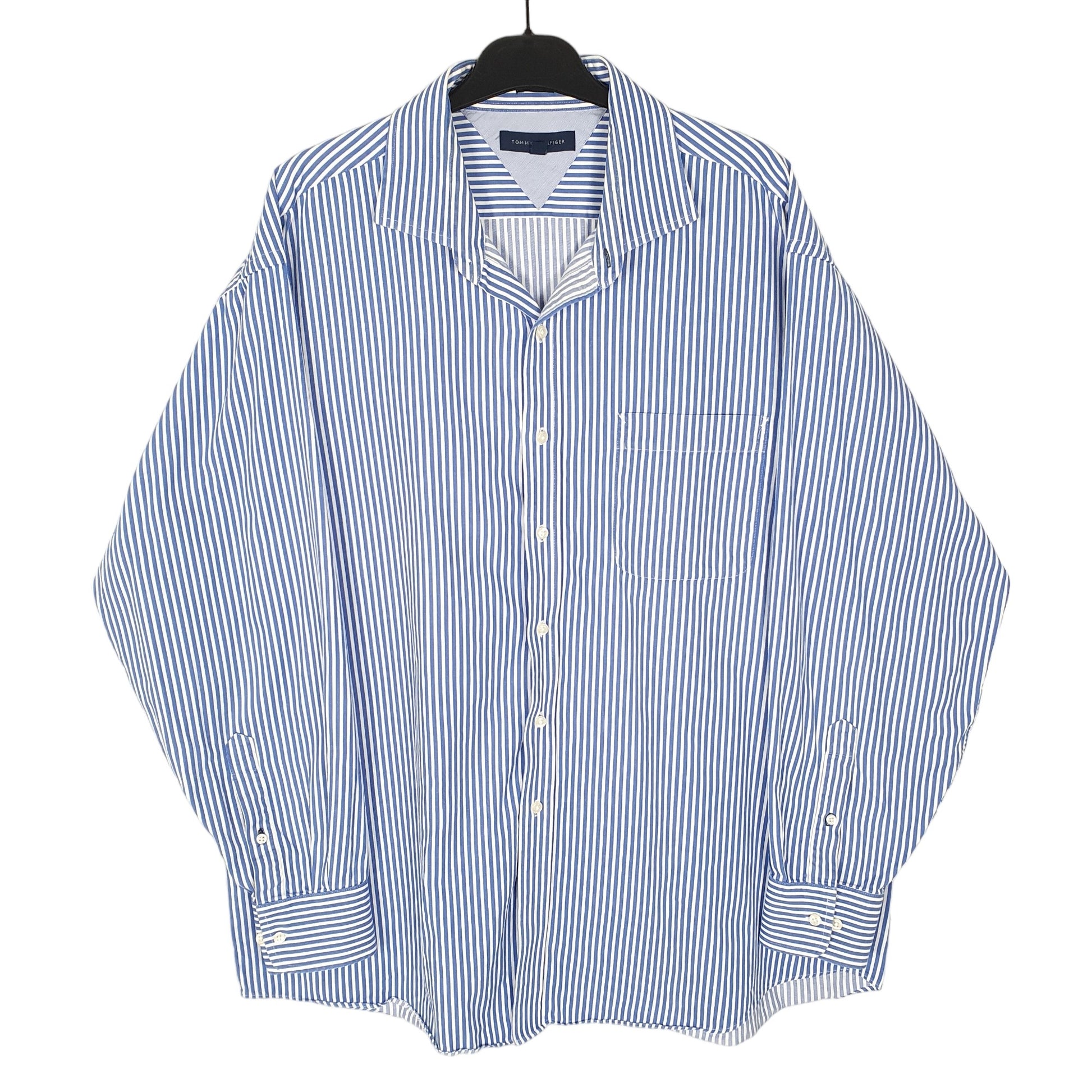Tommy Hilfiger Long Sleeve Regular Fit Striped Shirt Blue