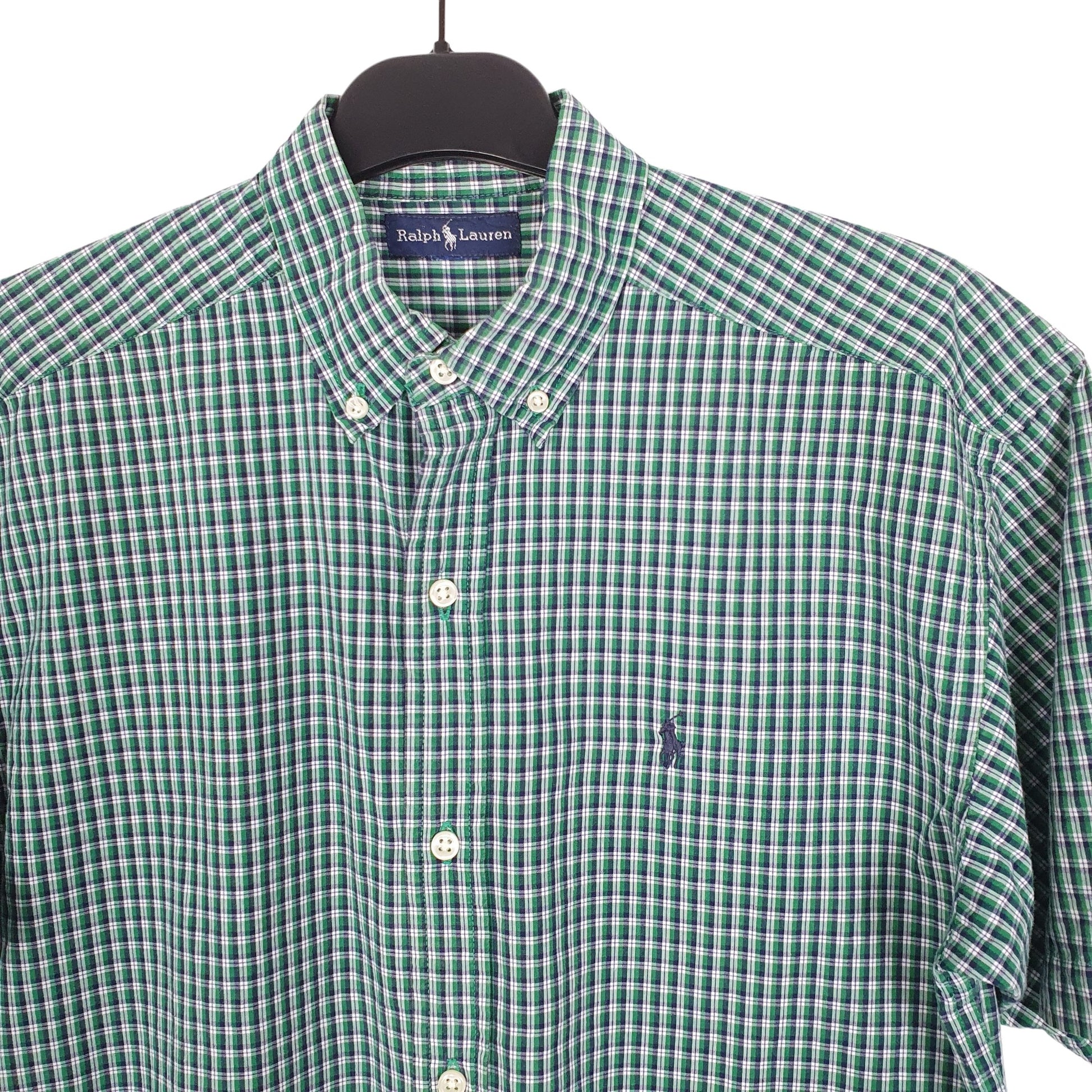 Ralph Lauren Short Sleeve Regular Fit Check Shirt Green