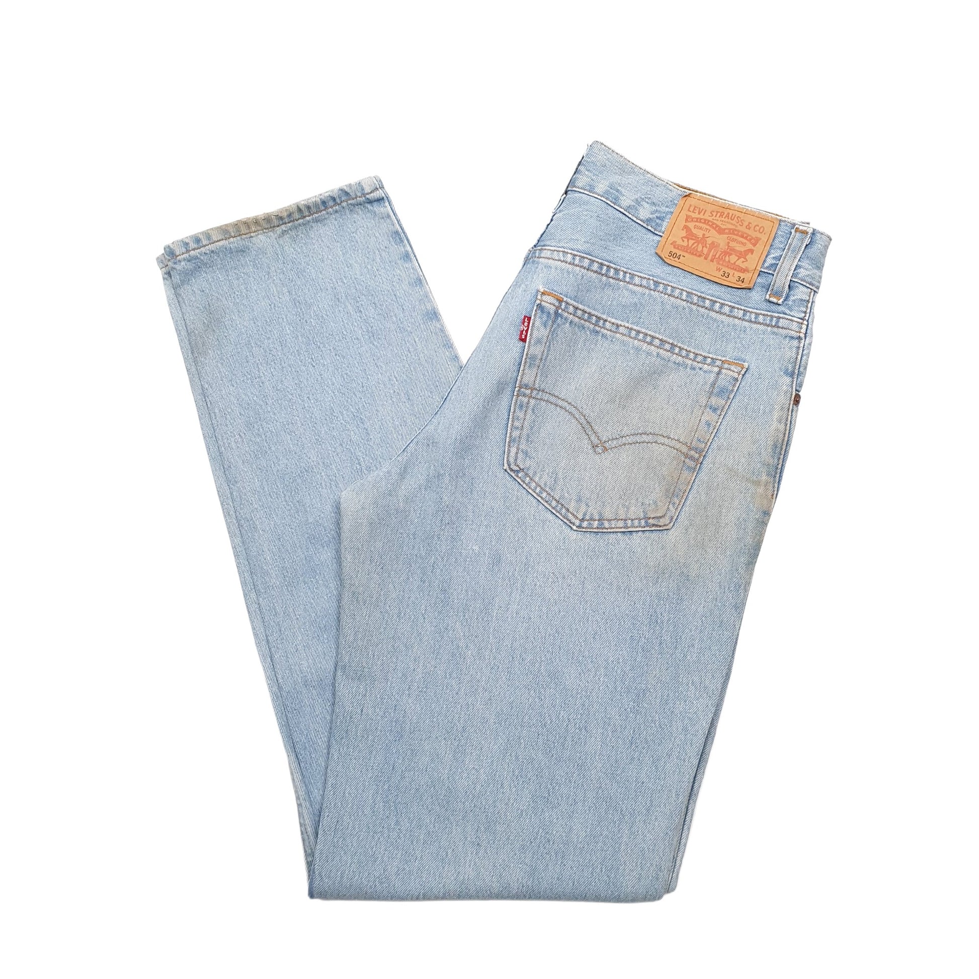 Mens Blue Levis  504 JeansW33 L34