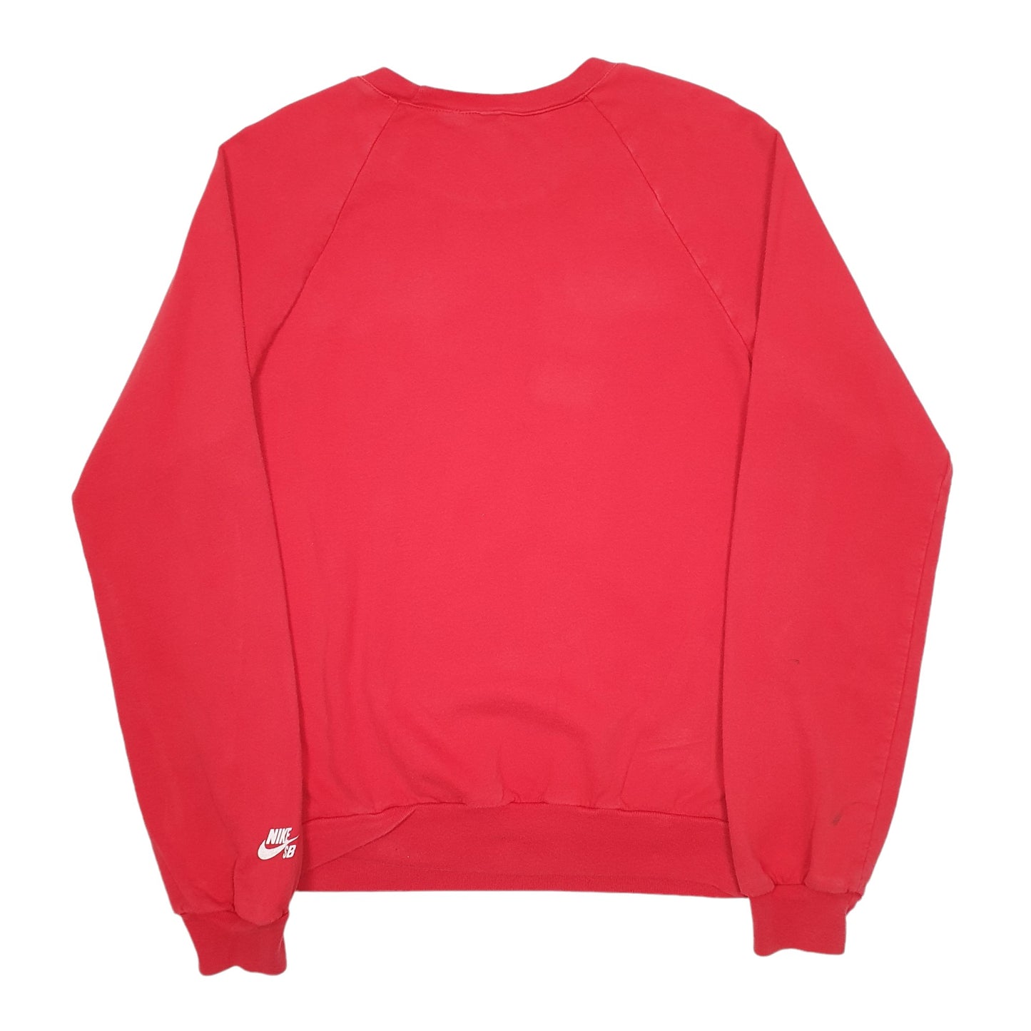 Mens Red Nike Spellout Crewneck Jumper