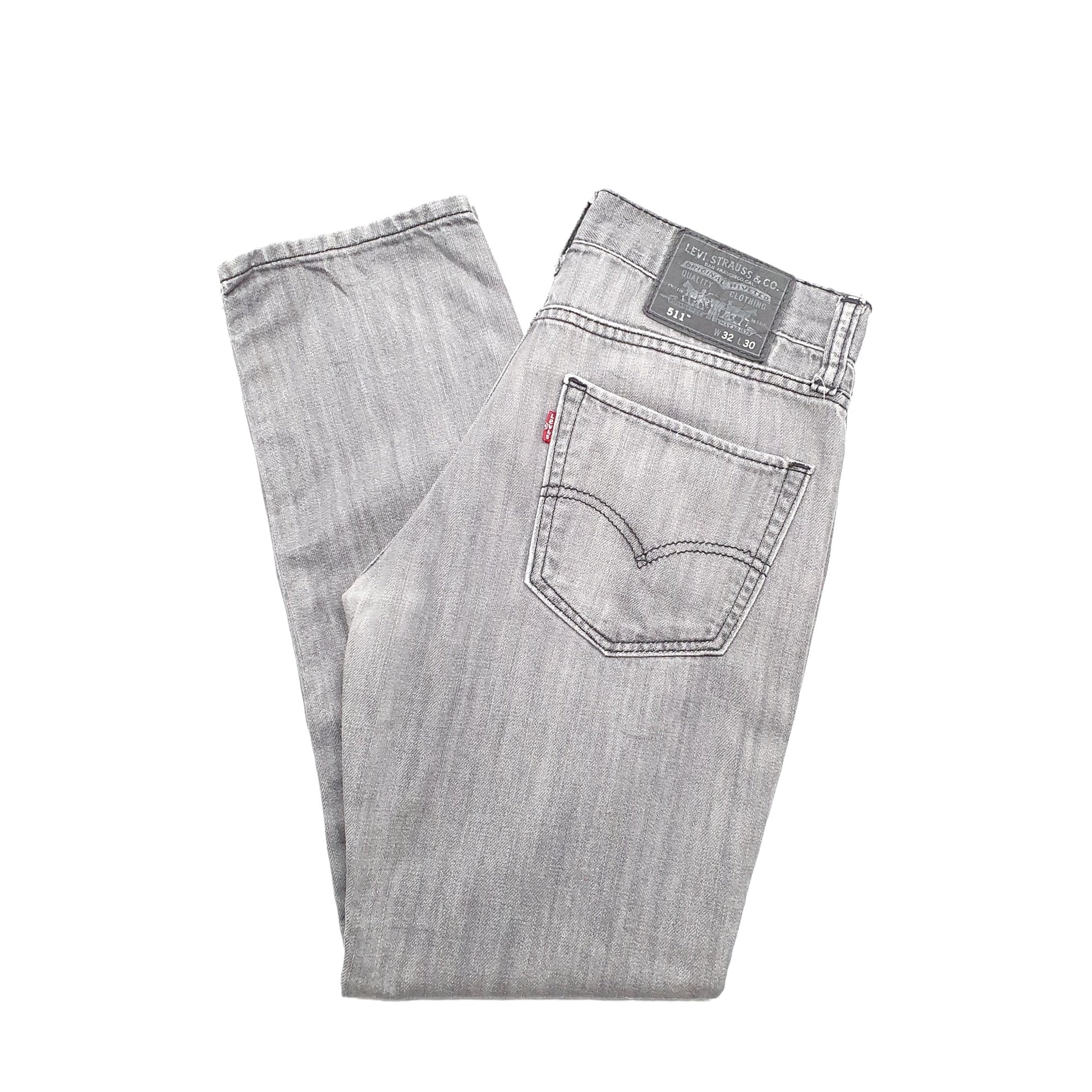 Levis 511 Slim Fit Jeans W32 L28 Grey