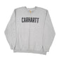 Mens Grey Carhartt Spellout Crewneck Jumper