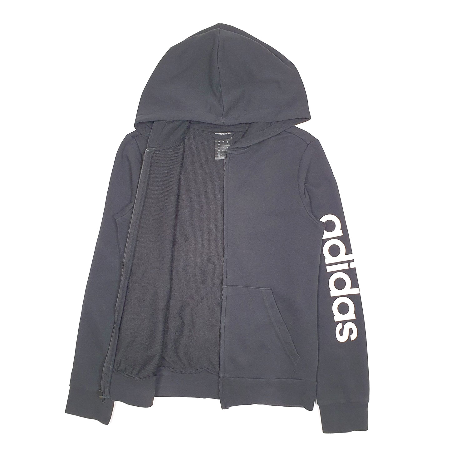 Womens Black Adidas Hoodie Full Zip Jumper