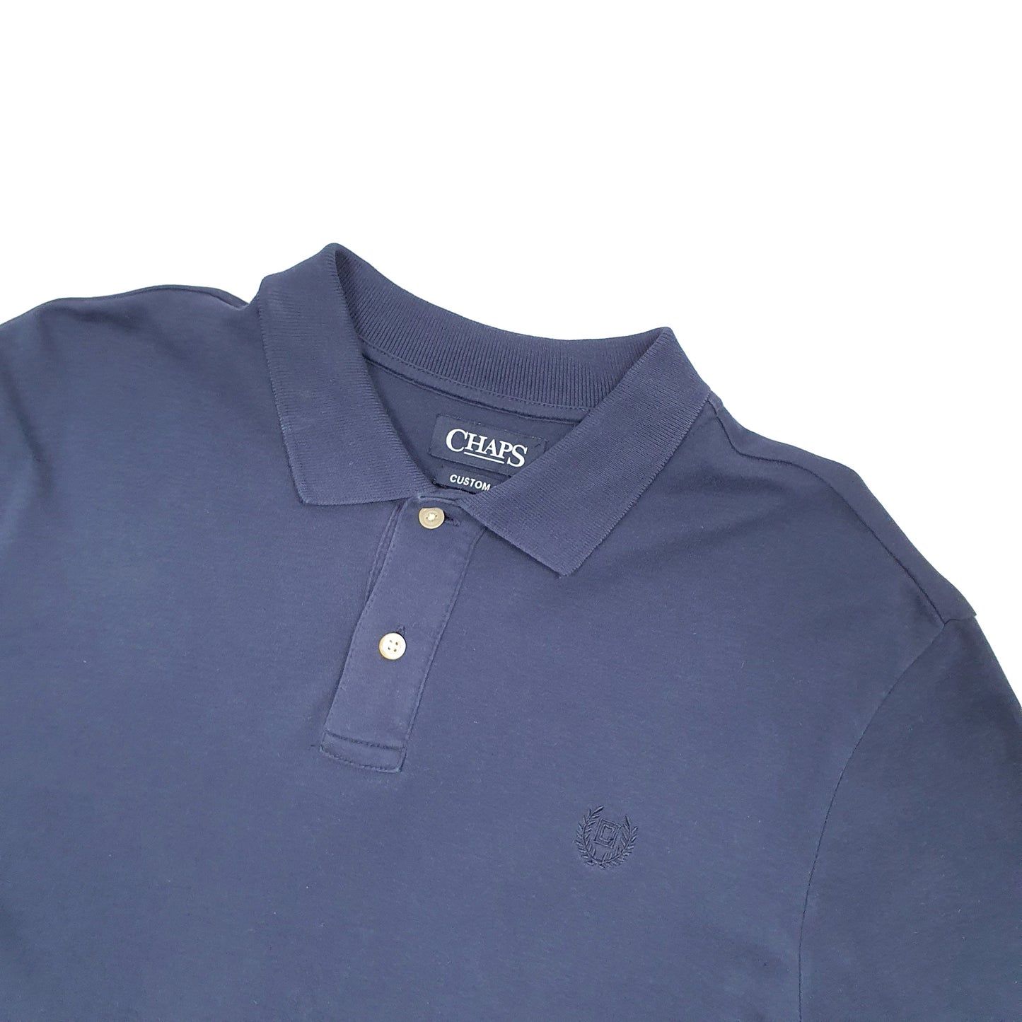 Chaps Custom Fit Short Sleeve Polo Shirt Navy