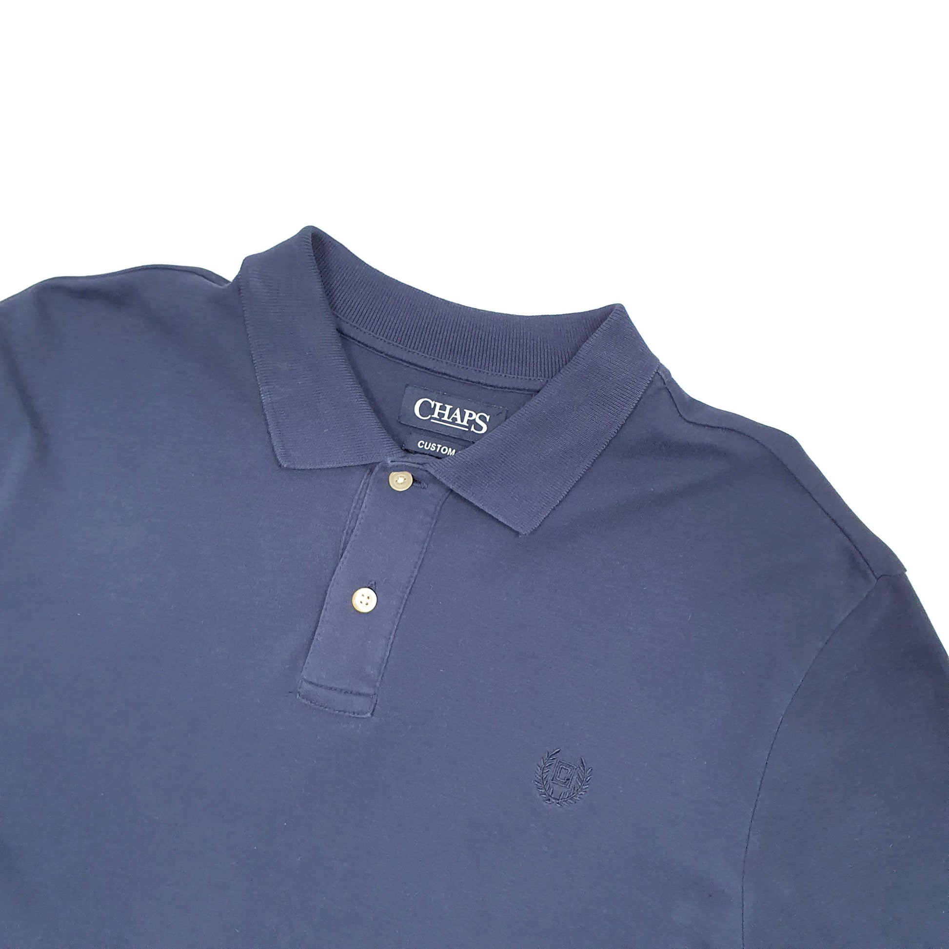 Chaps Custom Fit Short Sleeve Polo Shirt Navy