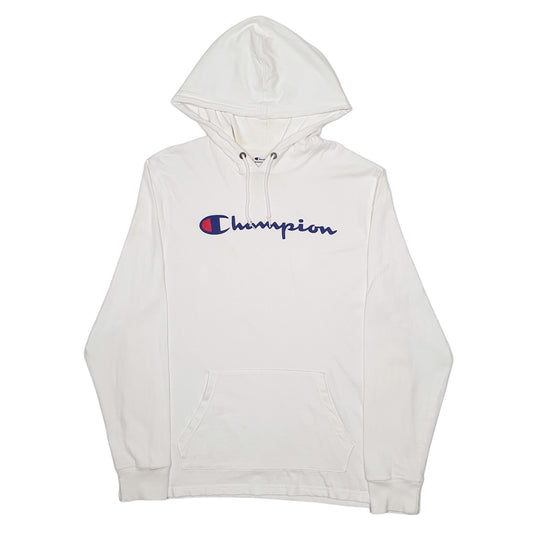 Mens White Champion  Hoodie Jumper