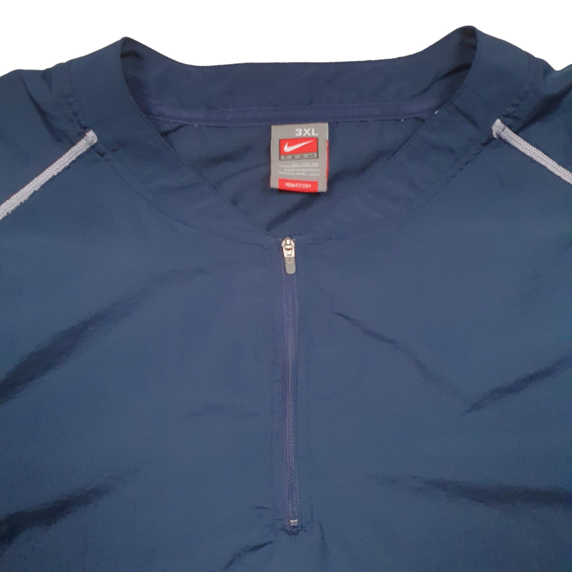 Mens Navy Nike Dri-Fit Quarter Zip Jumper