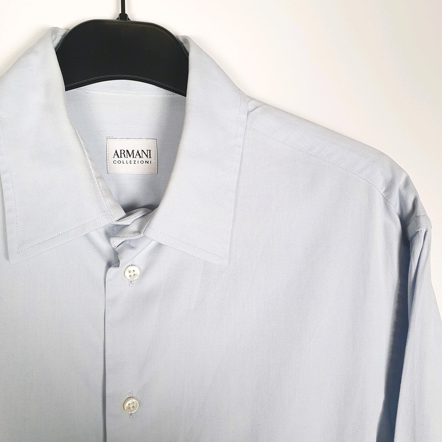 Armani Long Sleeve Regular Fit Shirt Blue