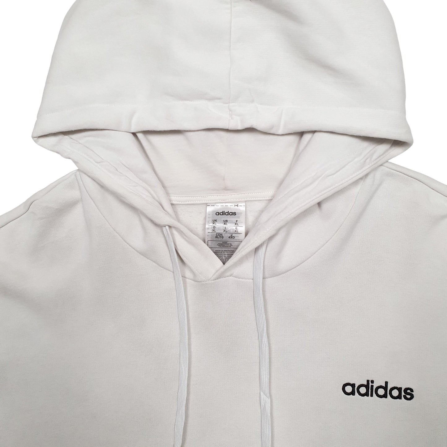 Mens White Adidas  Hoodie Jumper