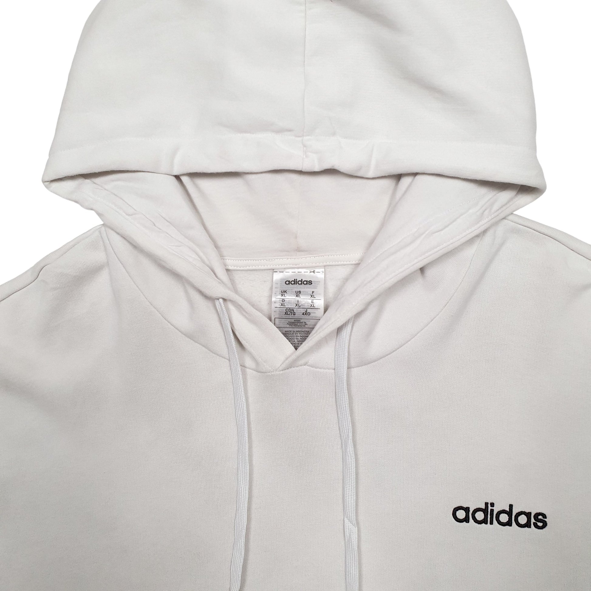 Mens White Adidas  Hoodie Jumper