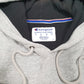 Mens Grey Champion Spellout Hoodie Jumper