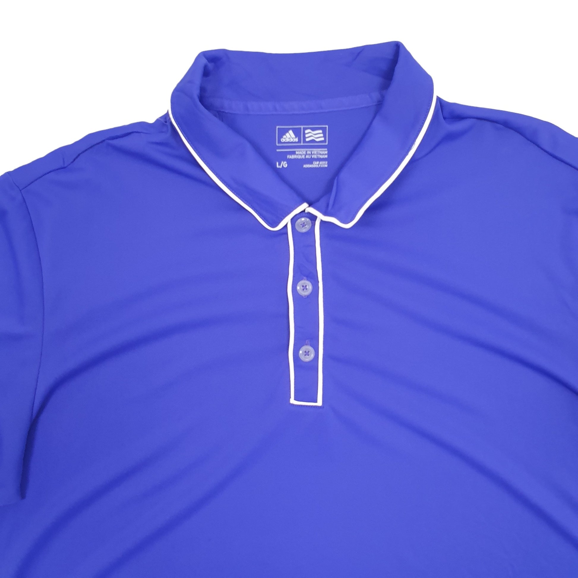 Adidas Golf Short Sleeve Polyester Polo Shirt Blue