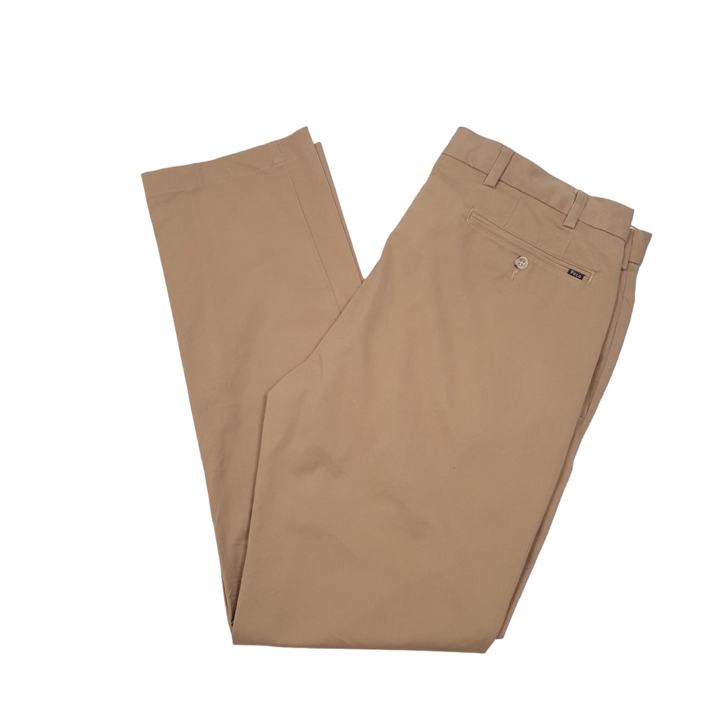 Mens Beige Polo Ralph Lauren Stretch Custom Fit Chino Trousers
