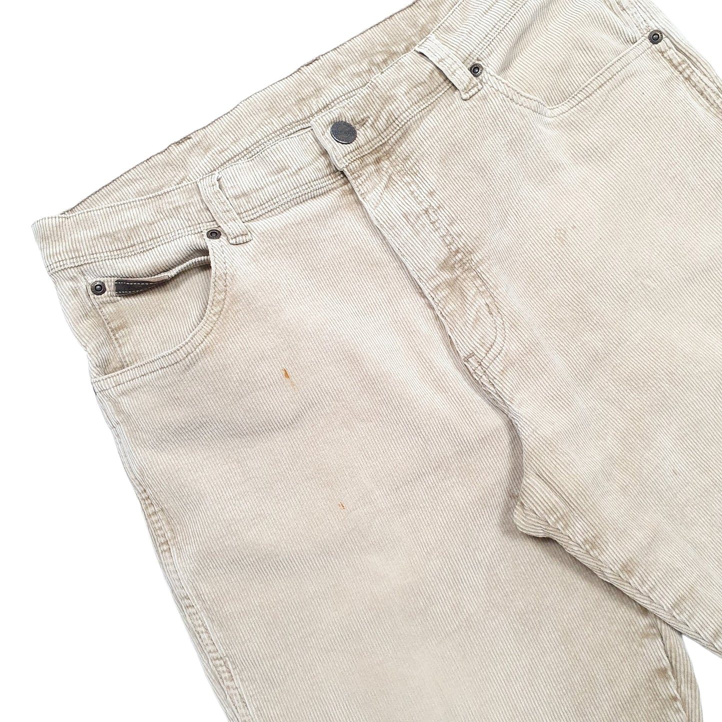Mens Beige Wrangler  Corduroy Trousers