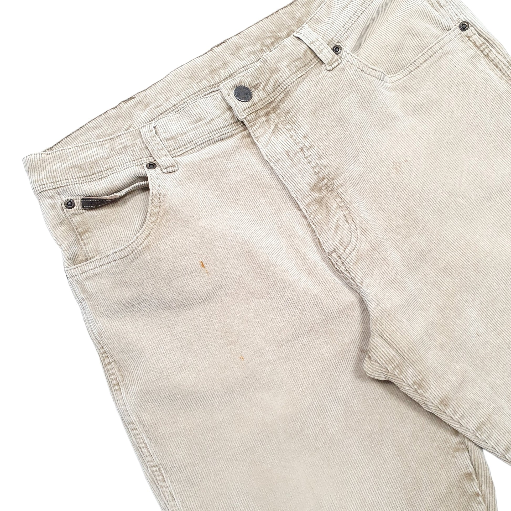 Mens Beige Wrangler  Corduroy Trousers