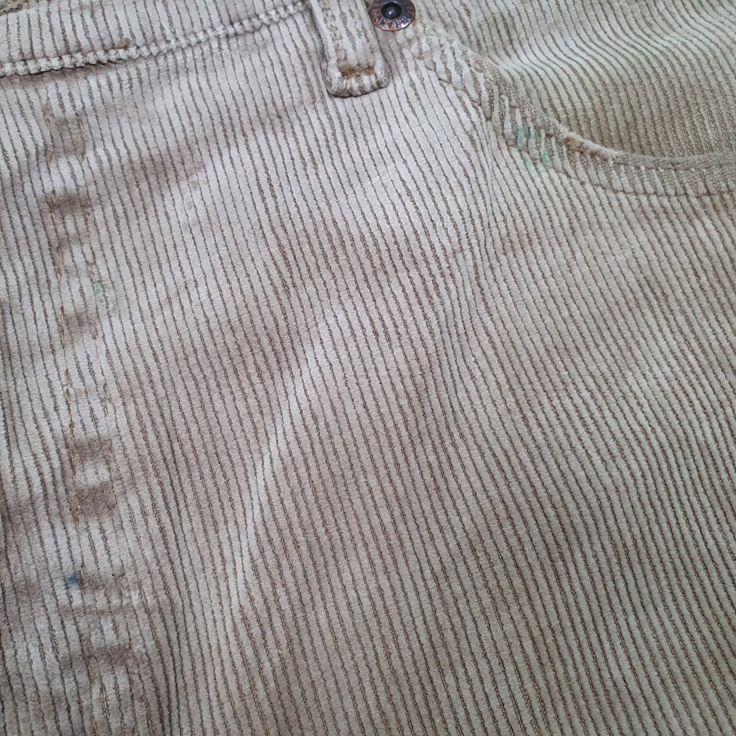 Mens Beige Wrangler Texas Stretch Corduroy Trousers