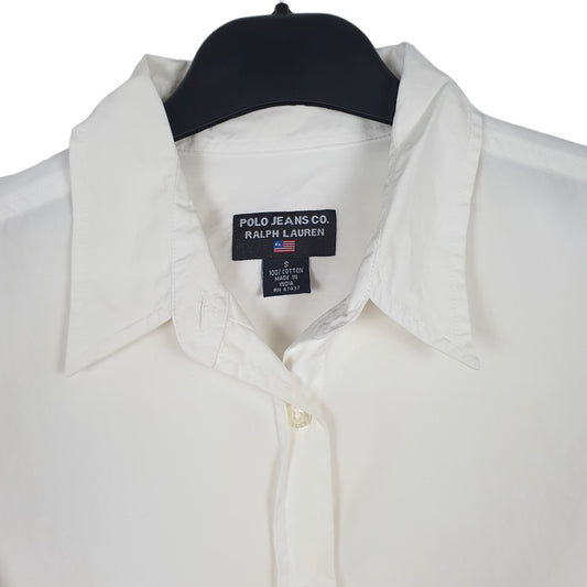 Womens White Ralph Lauren Polo Jeans Co Long Sleeve Shirt